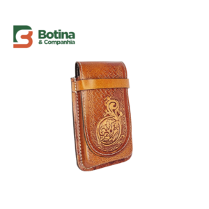 CAPA EM COURO PARA CELULAR FLORAL